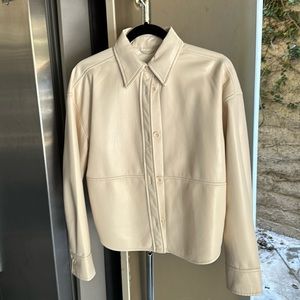Babaton XS Faux Leather Button Down Top ( Only worn Once)
